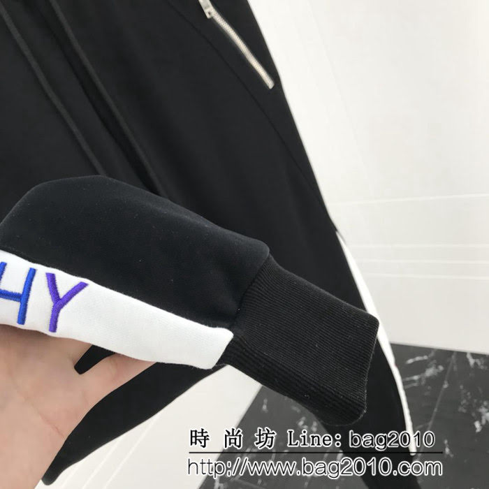 GVC紀梵希 18FW秋冬新款 彩色刺繡LOGO 純棉衛褲 情侶款 ydi1724
